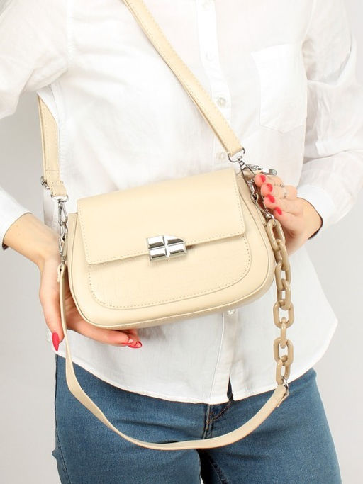 Сумка женская искусственная кожа Ch&K-8630, 1отд, плечевой ремень, бежевый SALE 255073 - Adelia фото 10