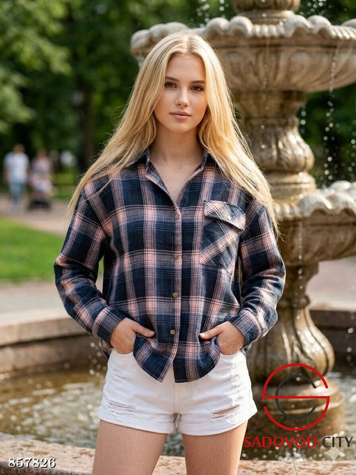 Рубашка женская в клетку - Fiona фото 6