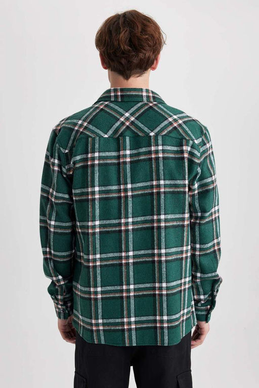 Рубашка Lumberjack с длинным рукавом в клетку стандартного кроя - Defacto фото 6