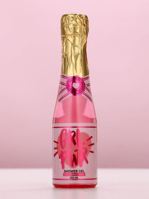 Гель для душа шампанское GRL PWR, аромат малинового вина, 250 мл, Чистое счастье фото 2