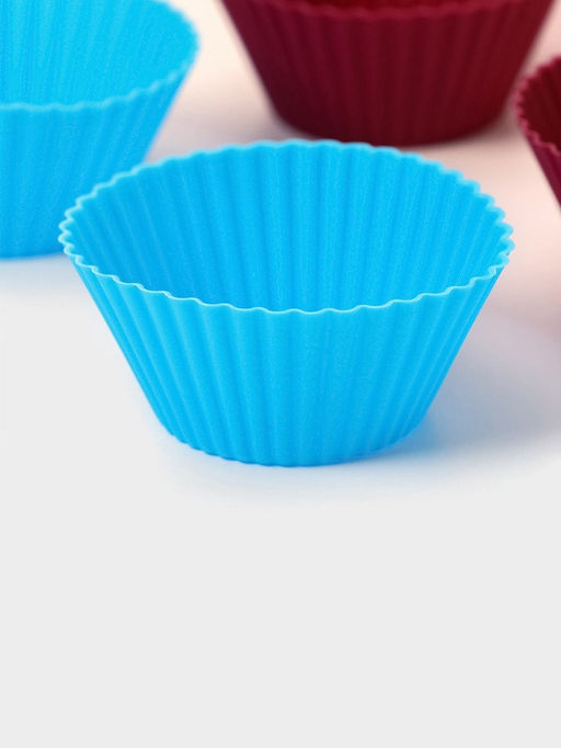 Формы для выпечки кексов Доляна Риб.Круг, силикон, 7?3.3 см, набор 6 шт., МИКС  фото 3