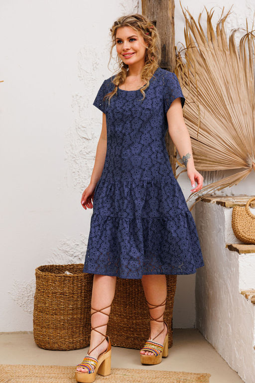 Платье AMORI 9804 индиго  фото 3