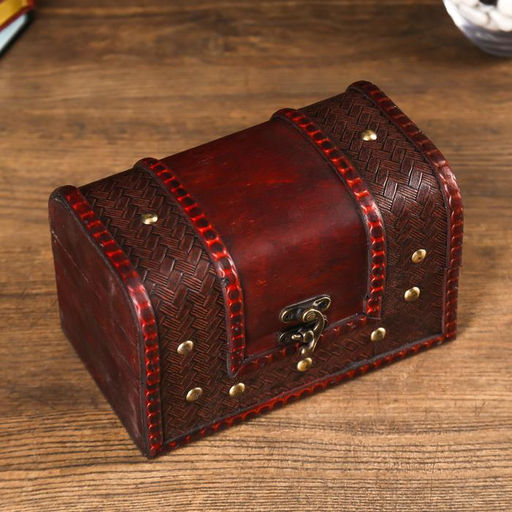 Шкатулка для украшений «Сундук. С заклёпками» дерево, состаненная, 10.5×18×11 см