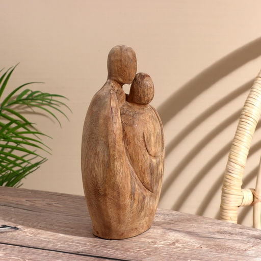 Абстракция «Семья», 16×7×26 см, манговое дерево