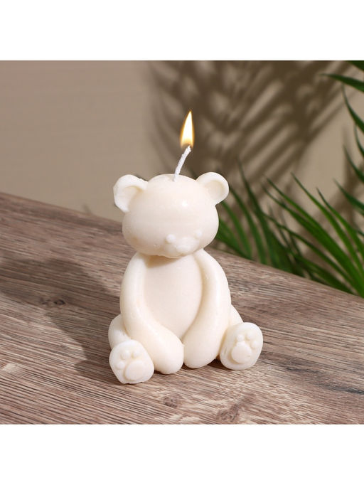 Свеча "Плюшевый Мишка" 6х6х9 см, соевый воск МИКС