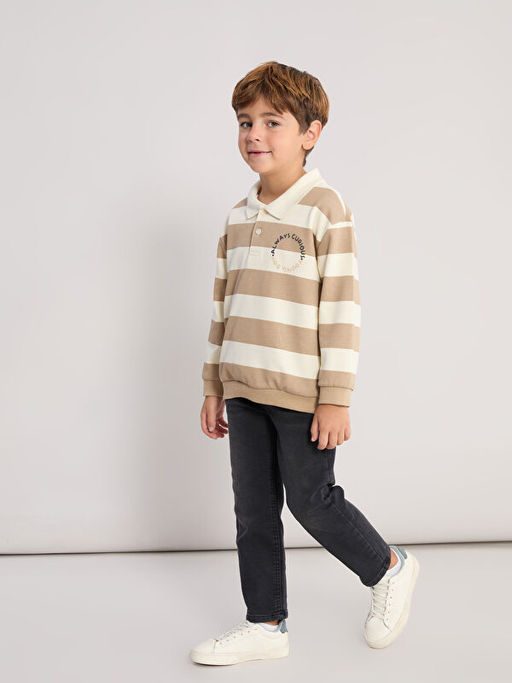 Beli Lastikli Erkek ?ocuk Jean Pantolon