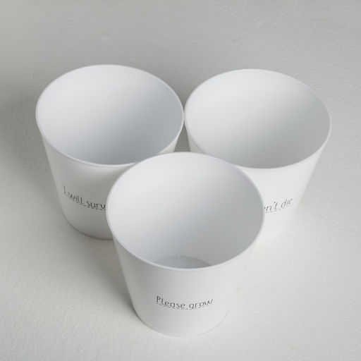 Набор кашпо 3 в 1 Please grow, 0.8 л, 11×12 см