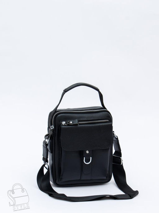 Сумка мужская кожаная 8208H black Heanbag