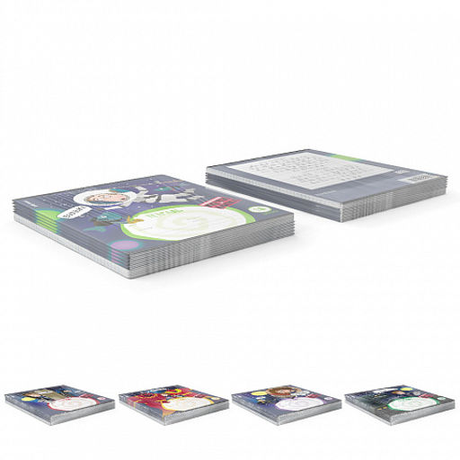 Цена за 10 шт. Тетрадь школьная ученическая ErichKrause Приключения Пети и Волка, 18 листов, линейка (в плёнке по 10 шт.)_MIX-PACK фото 9