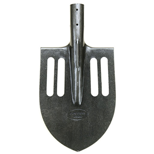 Лопата штыковая из рельсовой стали, остроконечная, облегченная 28х22см, без черенка, тулейка д40мм, серый (Россия) - Домашняя мода фото 2