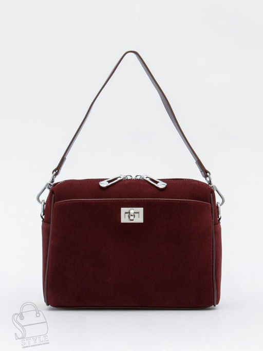 Сумка женская кожаная 6169Q wine red Polina&Eiterou