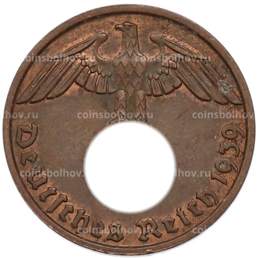 Монета 2 рейхспфеннига 1939 года B Германия