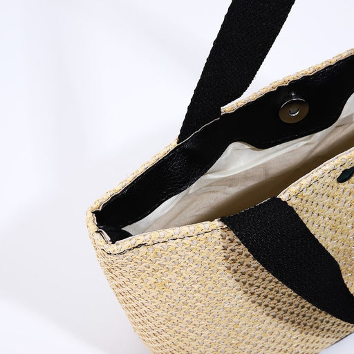 Сумка-тоут на молнии, цвет бежевый/чёрный - Simaland фото 7