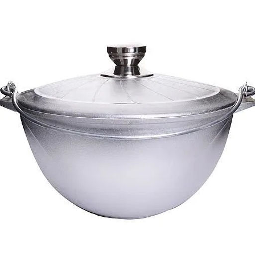 Казан походный 8 л с крышкой, литой алюмин. арт. 58300