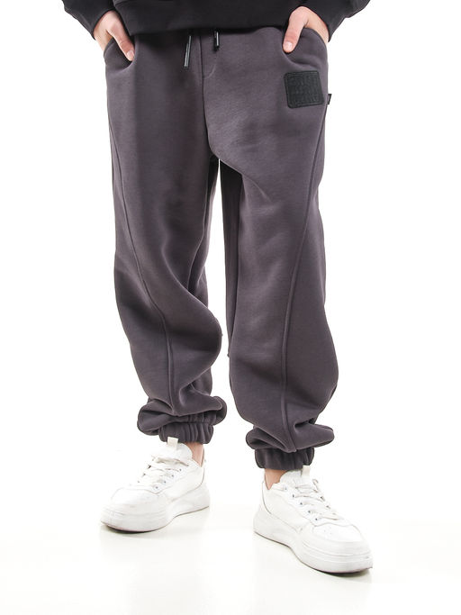 Брюки с шевроном для мальчика штаны спортивные 22-7683 светлый графит - Mini maxi фото 27