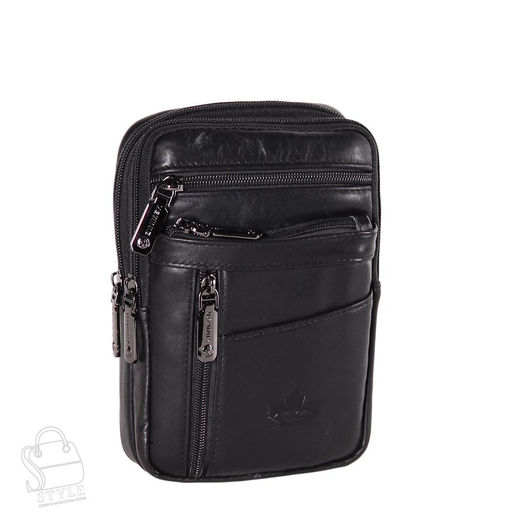 Сумка мужская кожаная кожаный 325015Z black  Zinimsk