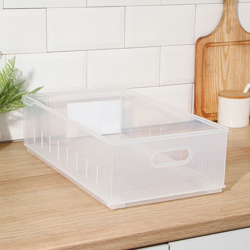 Контейнер для хранения без крышки Econova ROLLY, 11.5 л, пластик, 24.2×45×12.9 см, прозрачный