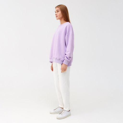 Костюм спортивный женский: свитшот, брюки, MINAKU: Casual Collection, размер 52, сиреневый