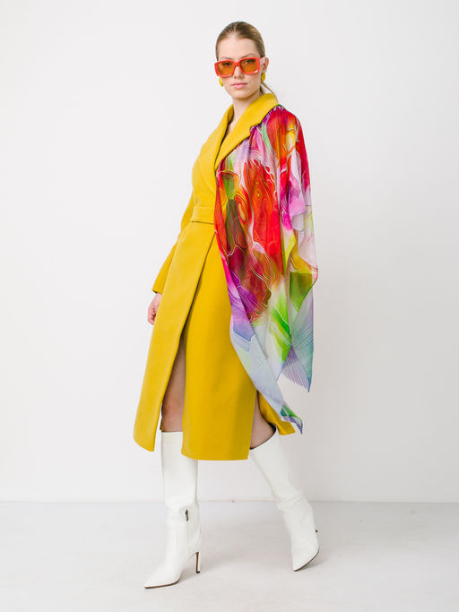 Большой мягкий очень нежный двусторонний палантин в стиле арт-деко - Tantino фото 3