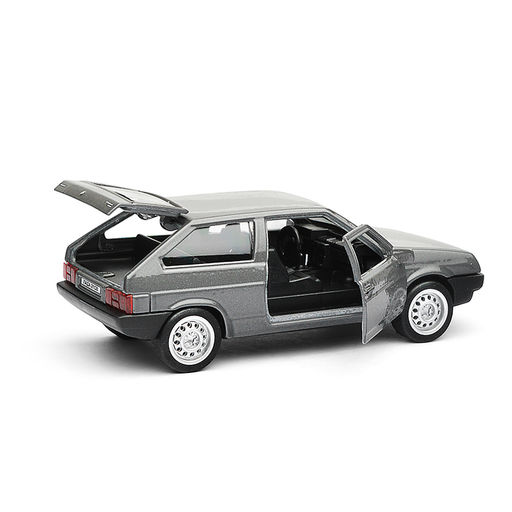 Машина металл LADA-2108 "Спутник" 12 см, (двери, багаж, серый) в коробке