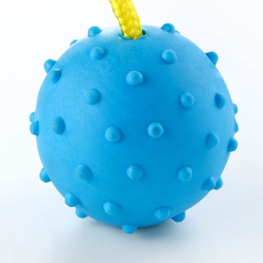 Игрушка мяч на веревке, 6 см, синяя - Пижон фото 2