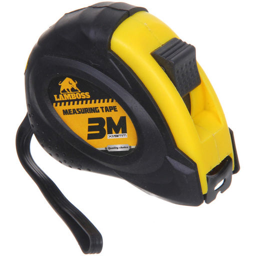 Рулетка Lamboss два фиксатора обрезиненный корпус 3М
