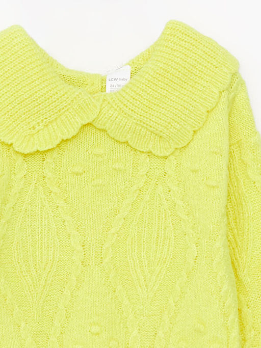 Bebe Yaka Uzun Kollu K?z Bebek Triko Kazak - Waikiki фото 3