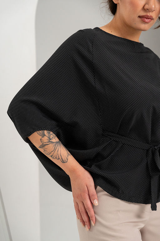 Блузка ТБ-113 черный горох - Angelika фото 5