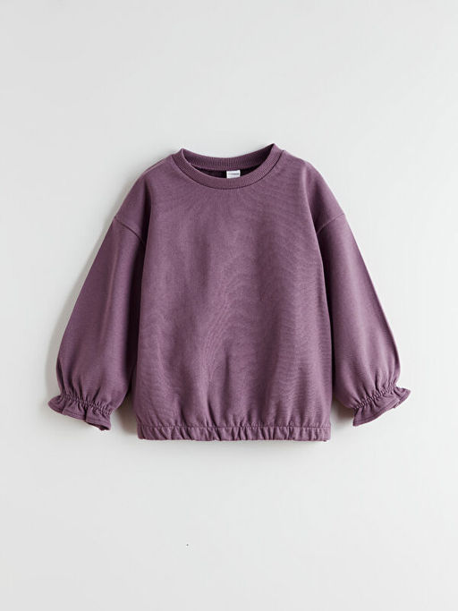 Bisiklet Yaka K?z ?ocuk Sweatshirt