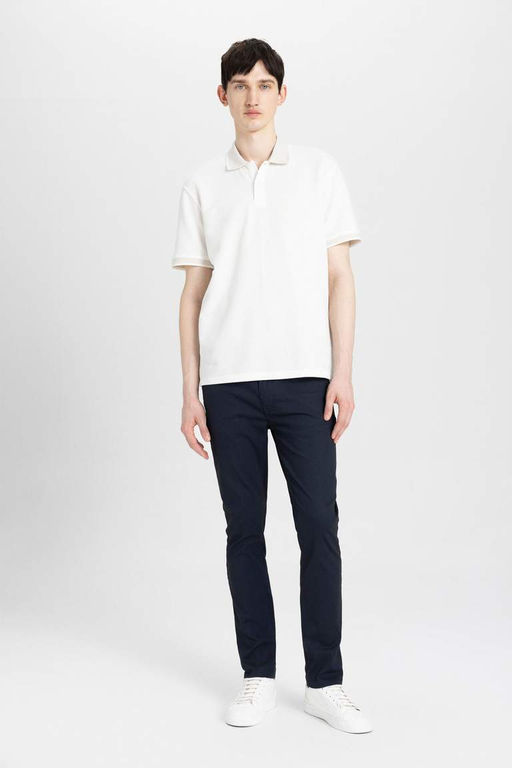 Брюки-чиносы узкого кроя из парусины - Defacto фото 7