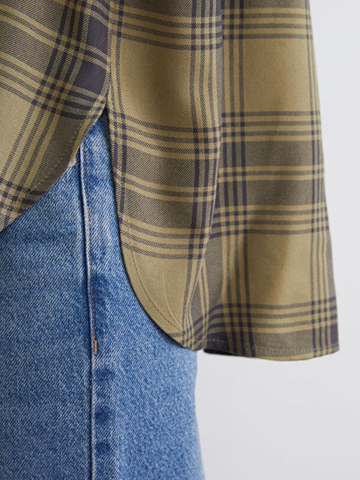 Ekose Poplin Oversize Kad?n G?mlek Tunik