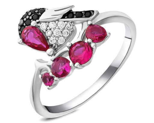 Кольцо, синт.рубин, BY-5835