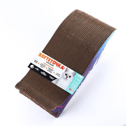 Когтеточка из картона с кошачьей мятой Кит, 45 см х 20 см х 9 см - Пушистое счастье фото 7