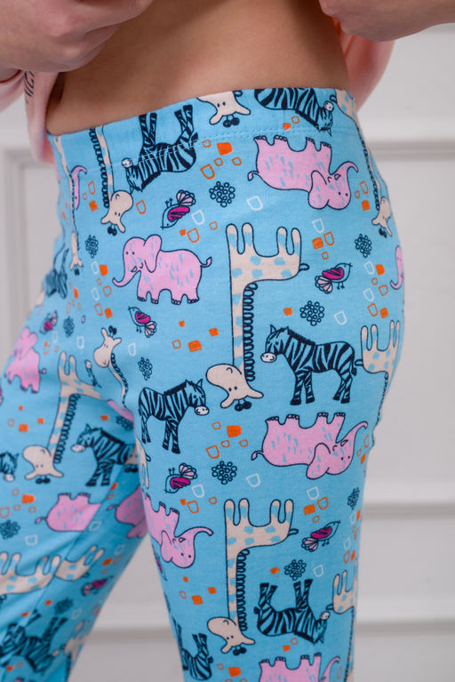 Пижама подростковая из интерлока Улыбка розовый слон