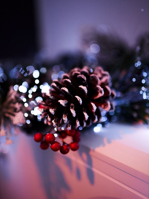 Хвойная гирлянда фиброоптическая «Заснеженная» 200 см, 8 режимов