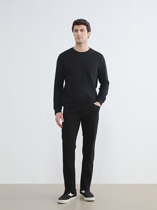 Bisiklet Yaka Erkek Sweatshirt