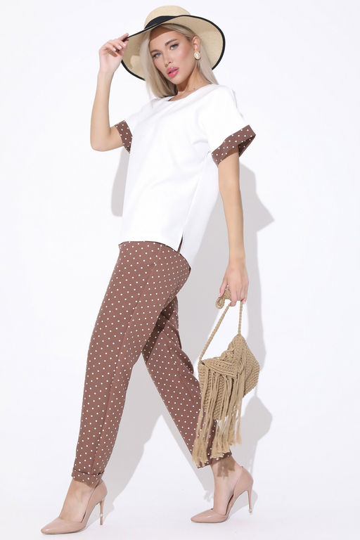Брюки Саббиани (горох мокко) - Эльза фото 9