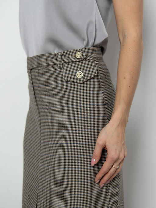 юбка, прямого силуэта на подкладке с притачным поясом - Трика фото 6