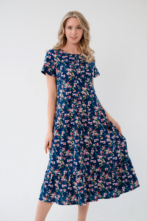 Платье женское из кулирки Кармелита сакура - Амадэль фото 4