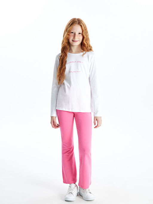 Bisiklet Yaka K?z ?ocuk Ti??rt - Waikiki фото 4