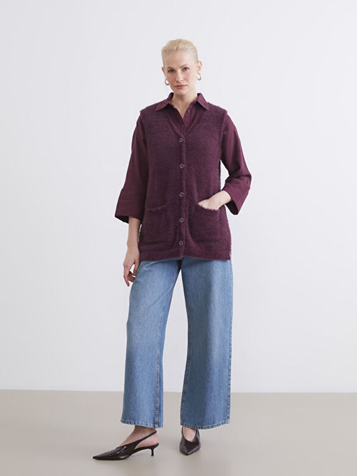 V Yaka Kad?n Triko Yelek