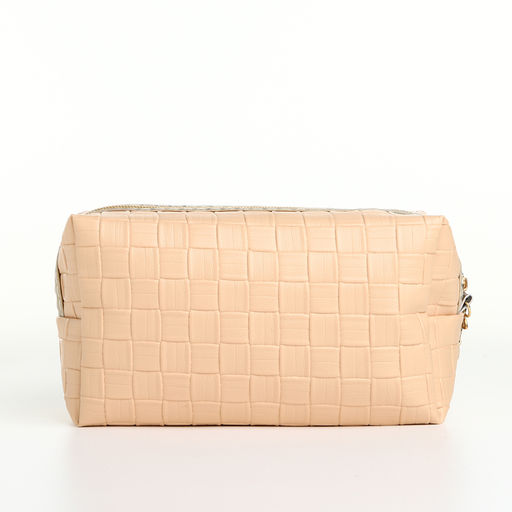 Косметичка дорожная на молнии, с ручкой, цвет бежевый