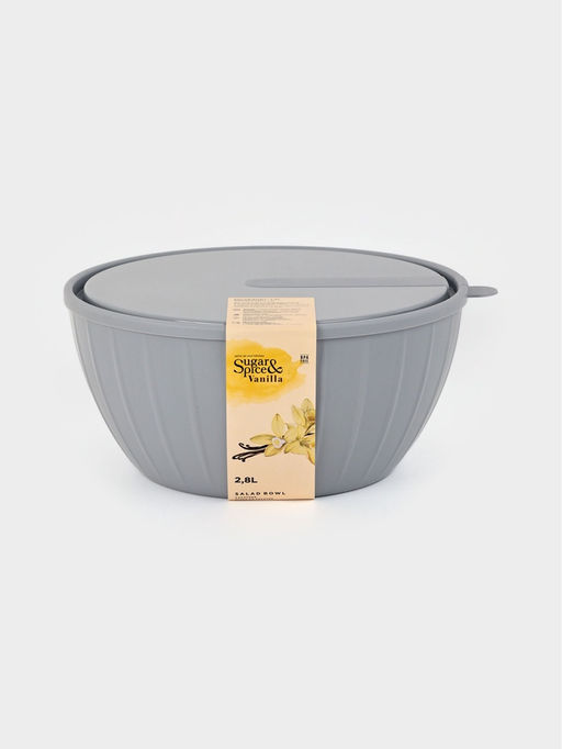 Салатник с крышкой Giaretti Vanilla, 2.8 л, пластик, МИКС
