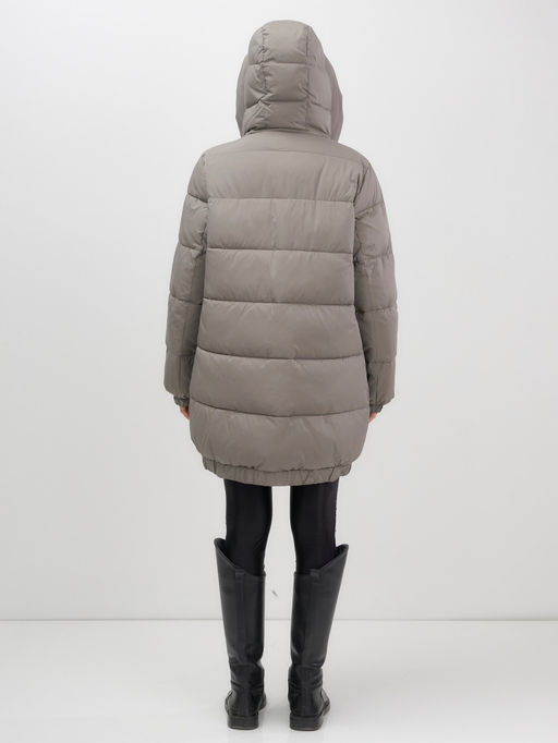 Куртка женская зимняя на резинке большого размера коричневого цвета 7619K Бренд: Visdeer  фото 7