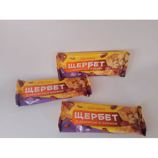Щербет, блок с арахисом и изюмом, 16шт*50г
