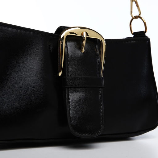 Сумка-багет на молнии, цвет черный - Simaland фото 4