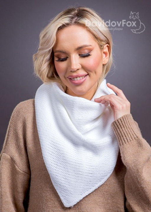 Косынка трикотаж белый