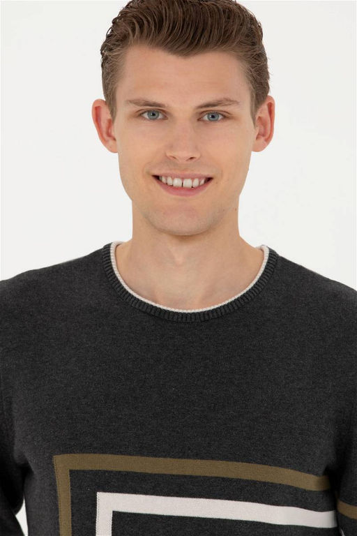 Мужской свитер антрацитового меланжа - U.s. polo assn фото 2