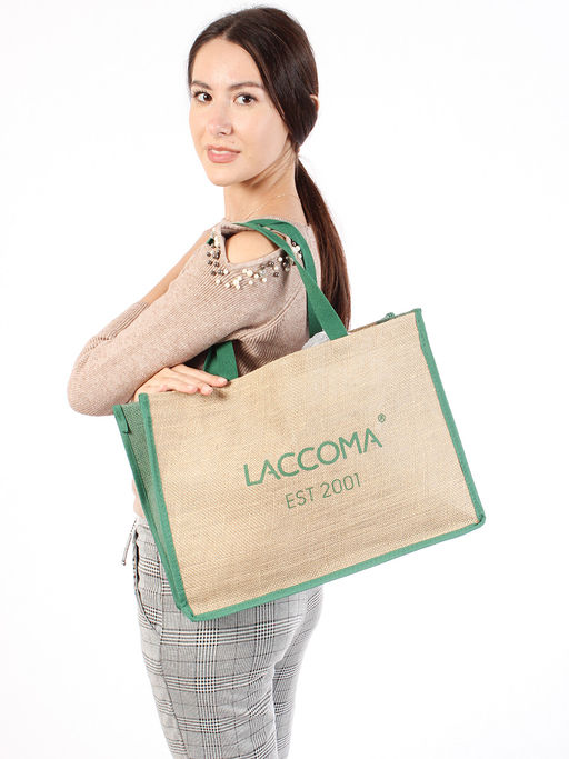 LACCOMA сумка 555555-зеленый текстиль  фото 4