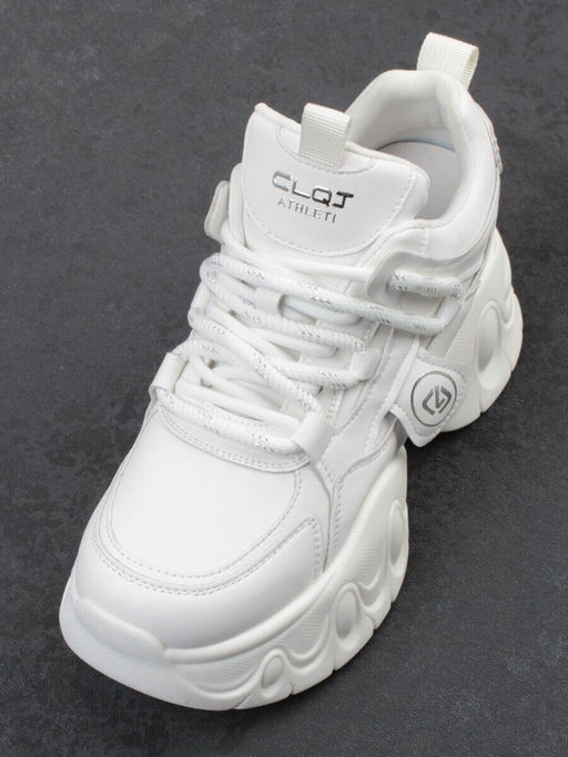 03-9D-1 WHITE Кроссовки женские (натуральная кожа, искусственная кожа)